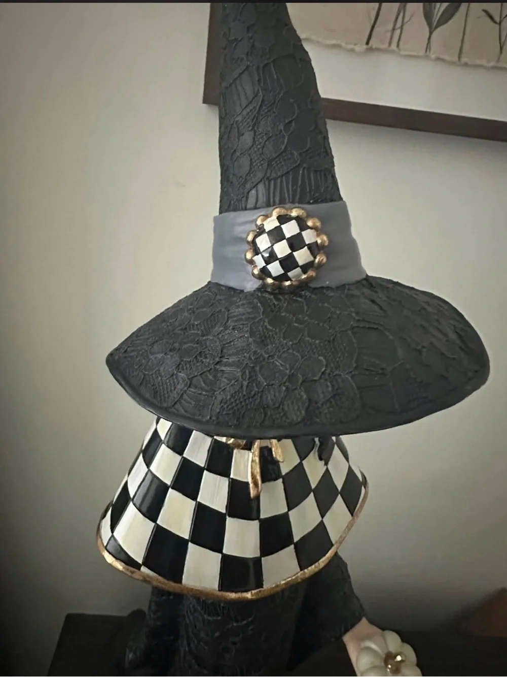 Mackenzie-Childs Haunted House Witch in Courtly Check